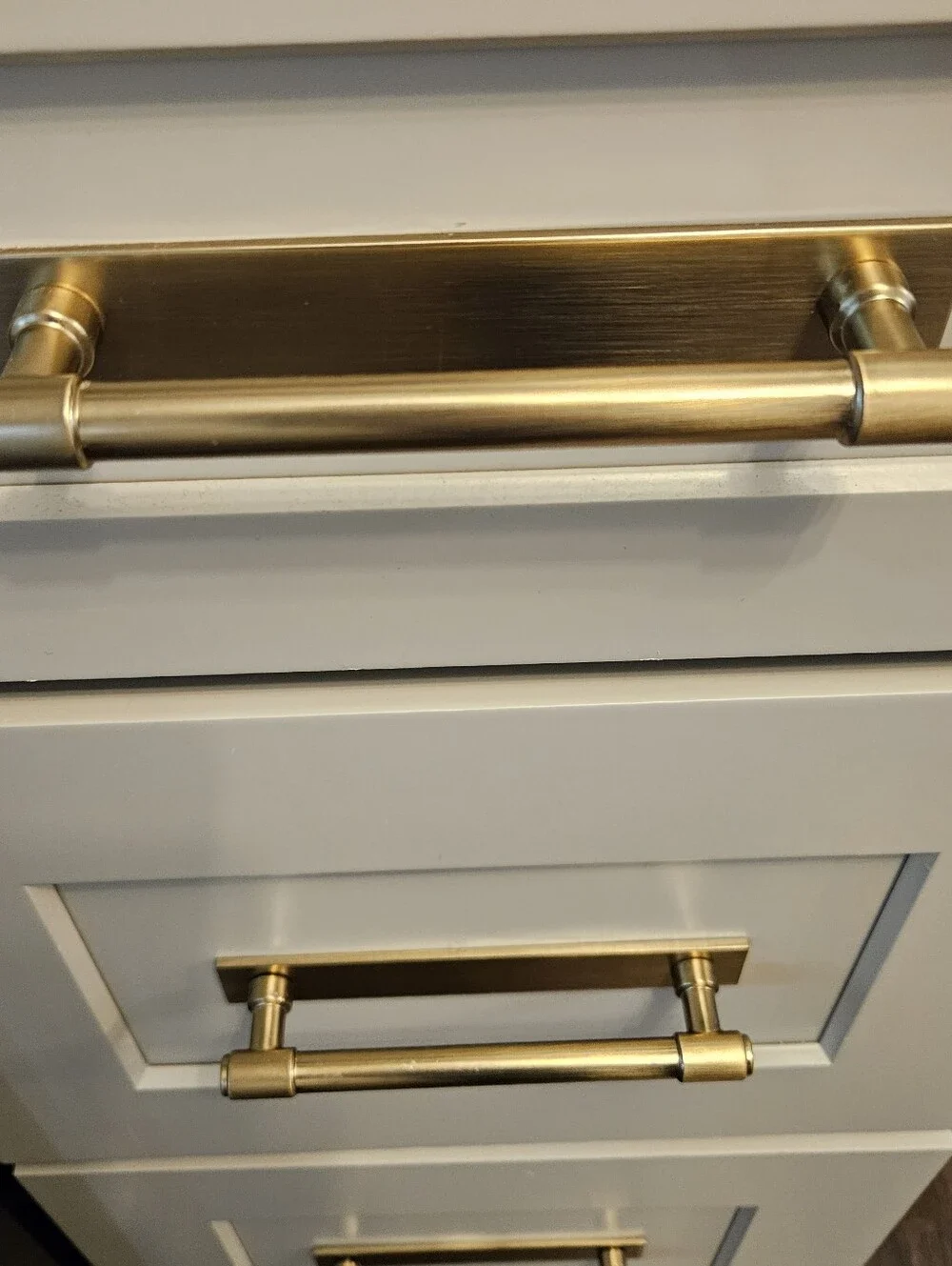 Brushed Brass Drawer Pulls - Gold Cabinet Handles (Set Of 4)